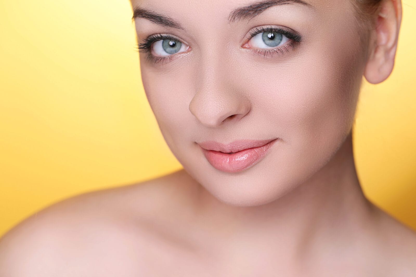 beautiful woman with glowing skin